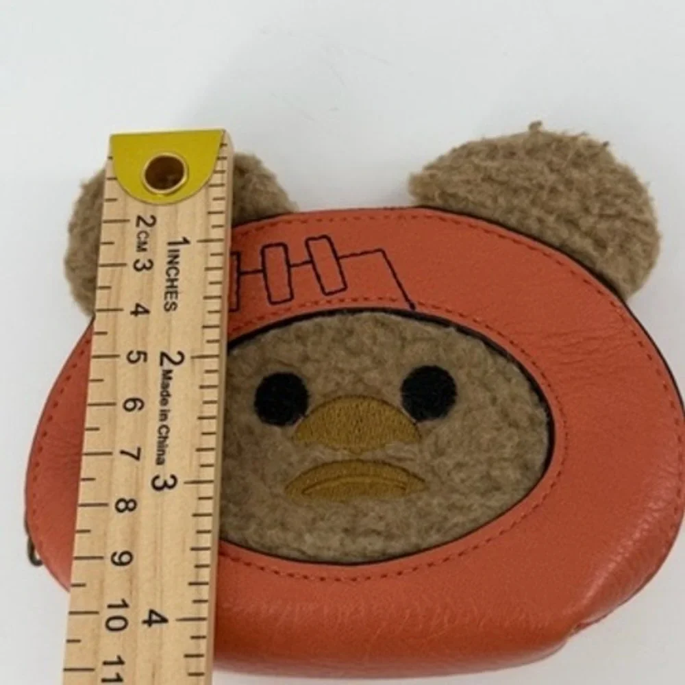 Orange Ewok‎ Inspired Coin Purse Pouch Faux Fur Ears Zipper
